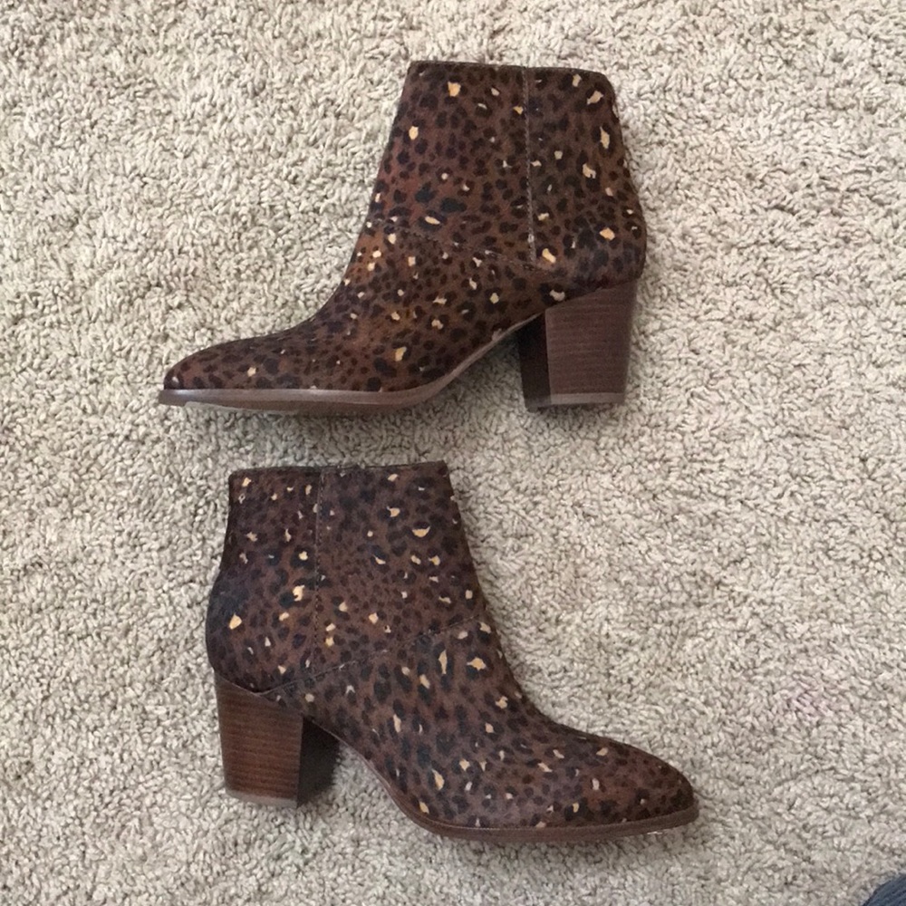 Brand new madewell calf hair leopard boots